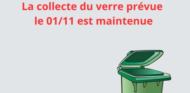 Collecte de verre le 1er novembre 2024