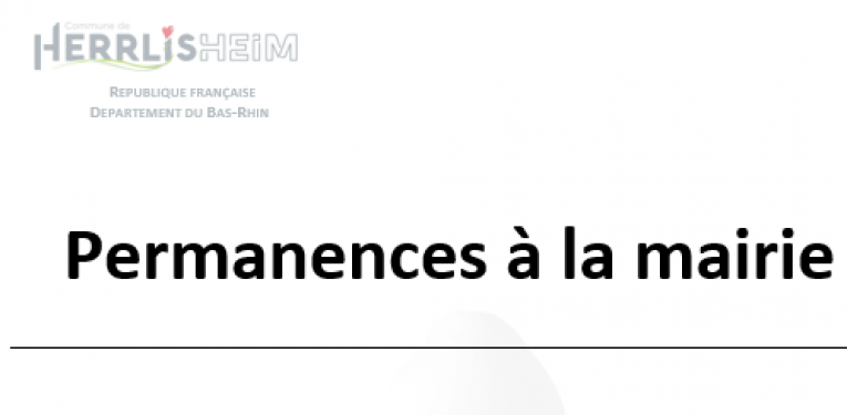 Permanences à la mairie